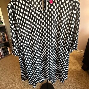 Vince Camuto Monochrome Polka Dot Blouse
